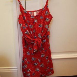 No Boundaries Red Floral Romper